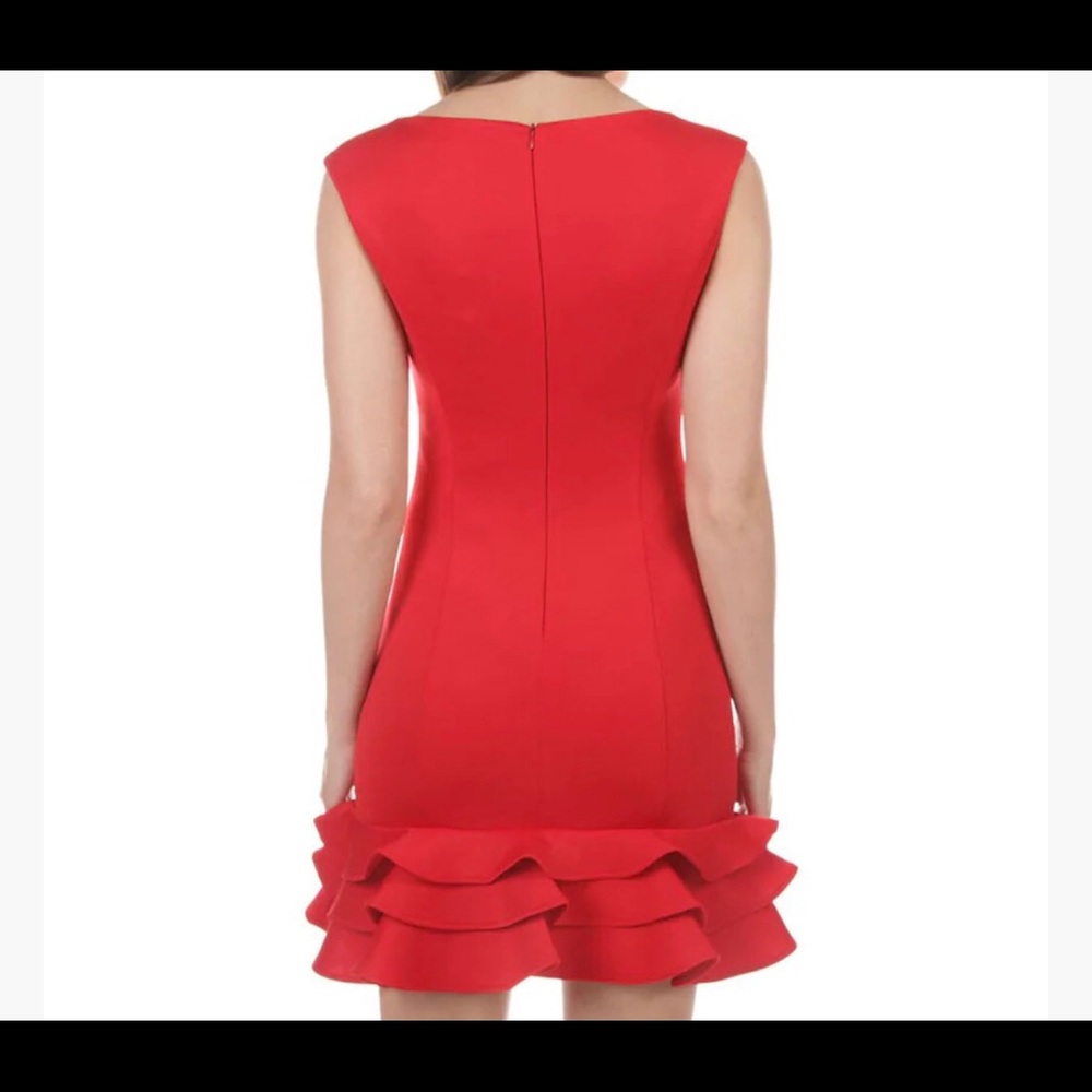 🎉🎉🎉HP🎊🎊🎊Donna Ricco sheath Dress Red - Picture 3 of 5